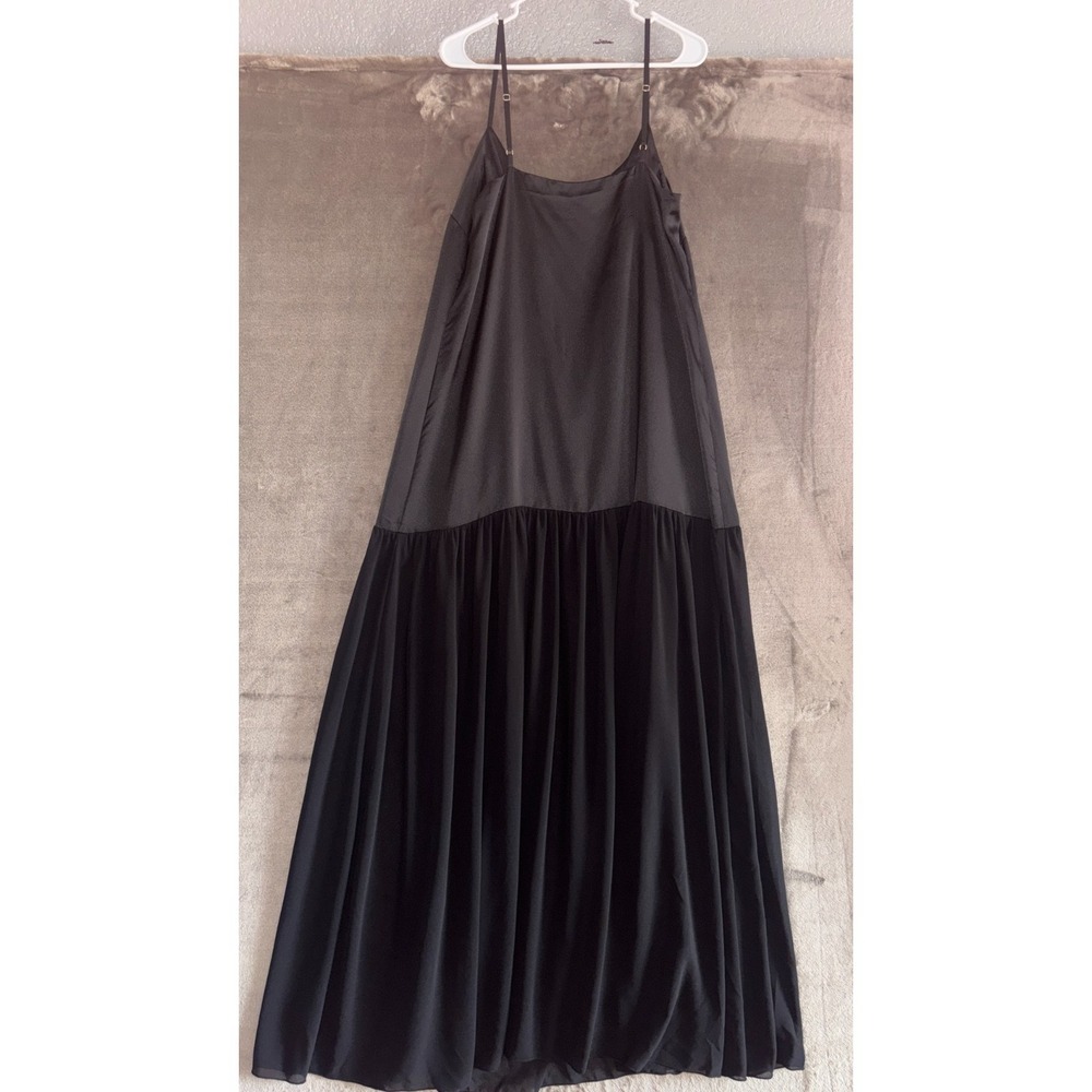 Show Me Your Mumu Dalia Maxi Dress Womens XL Black Luxe Satin Partially Lined - Picture 8 of 11
